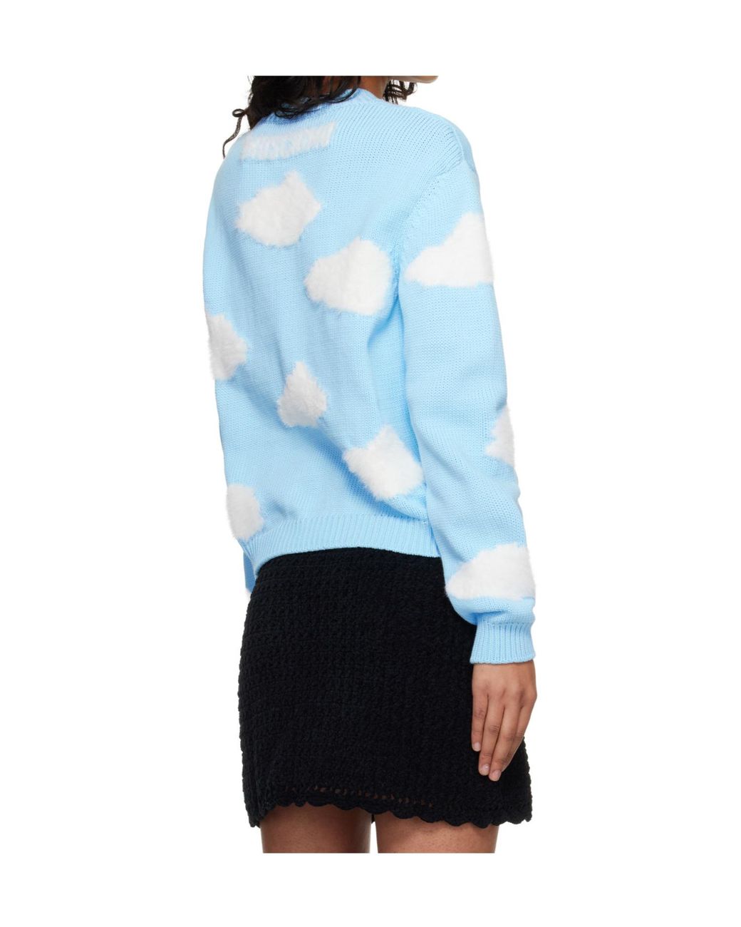 Moschino Blue Cloud Crew Neck Sweater