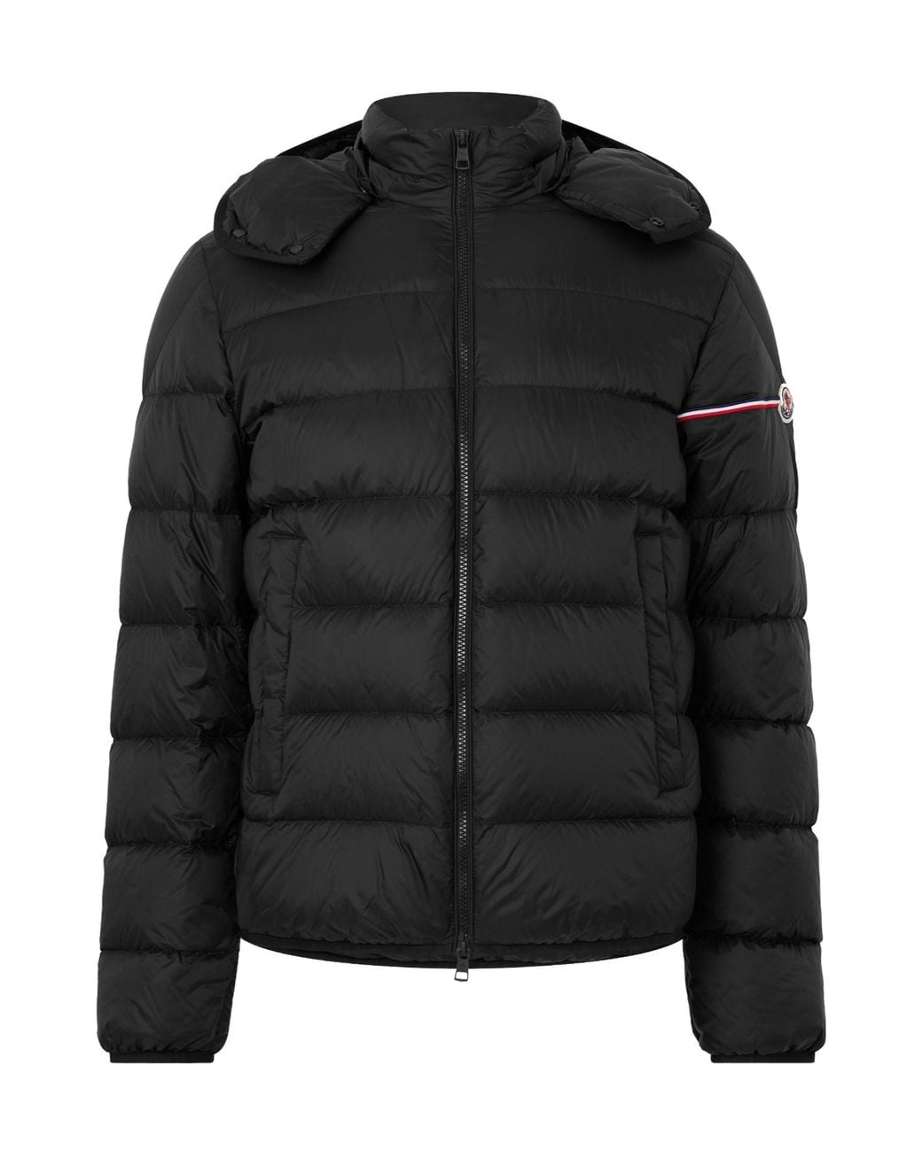 Moncler Black Simple Cotton-Padded Jacket for men
