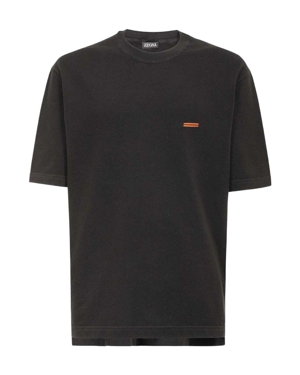 Zegna Black Short-Sleeve T-Shirt for men