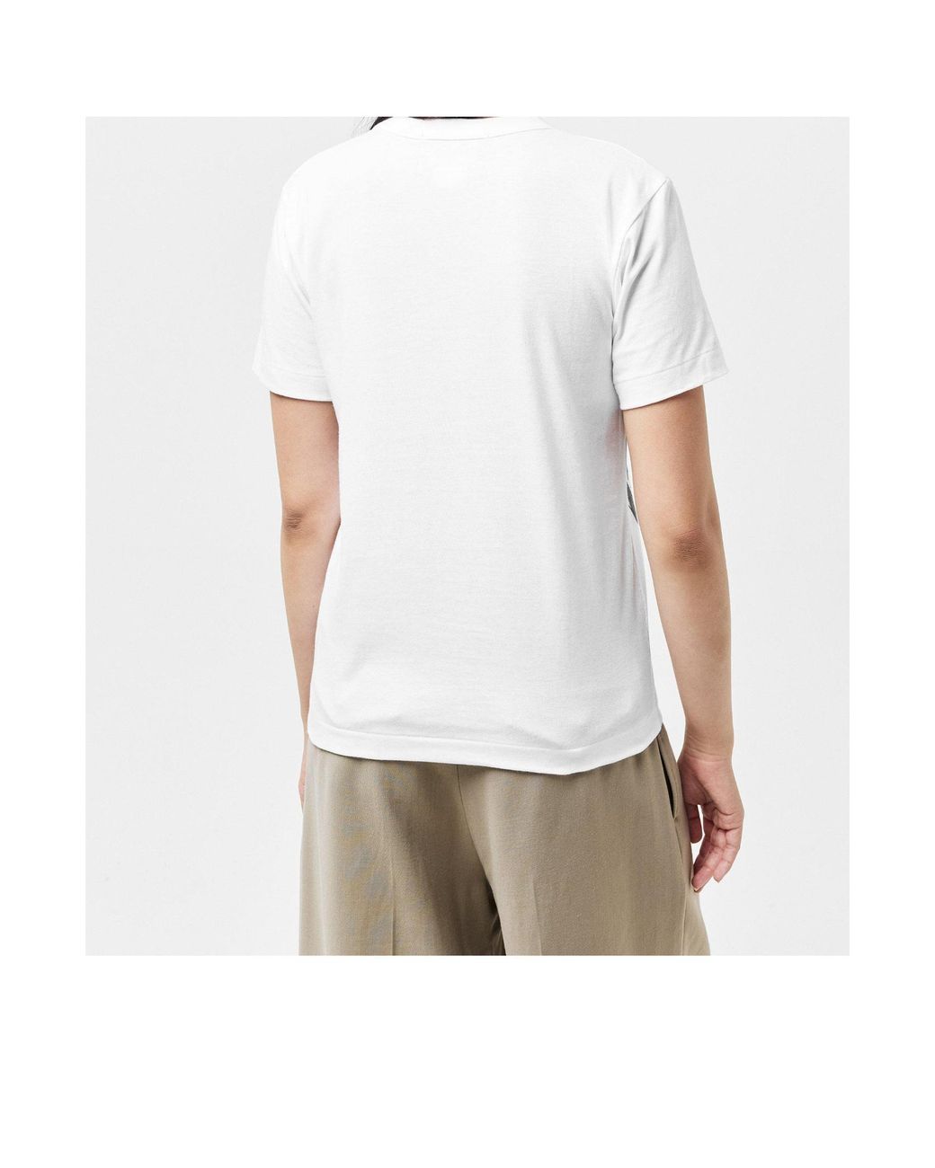COMME DES GARÇONS PLAY White Regular Fit T-Shirt