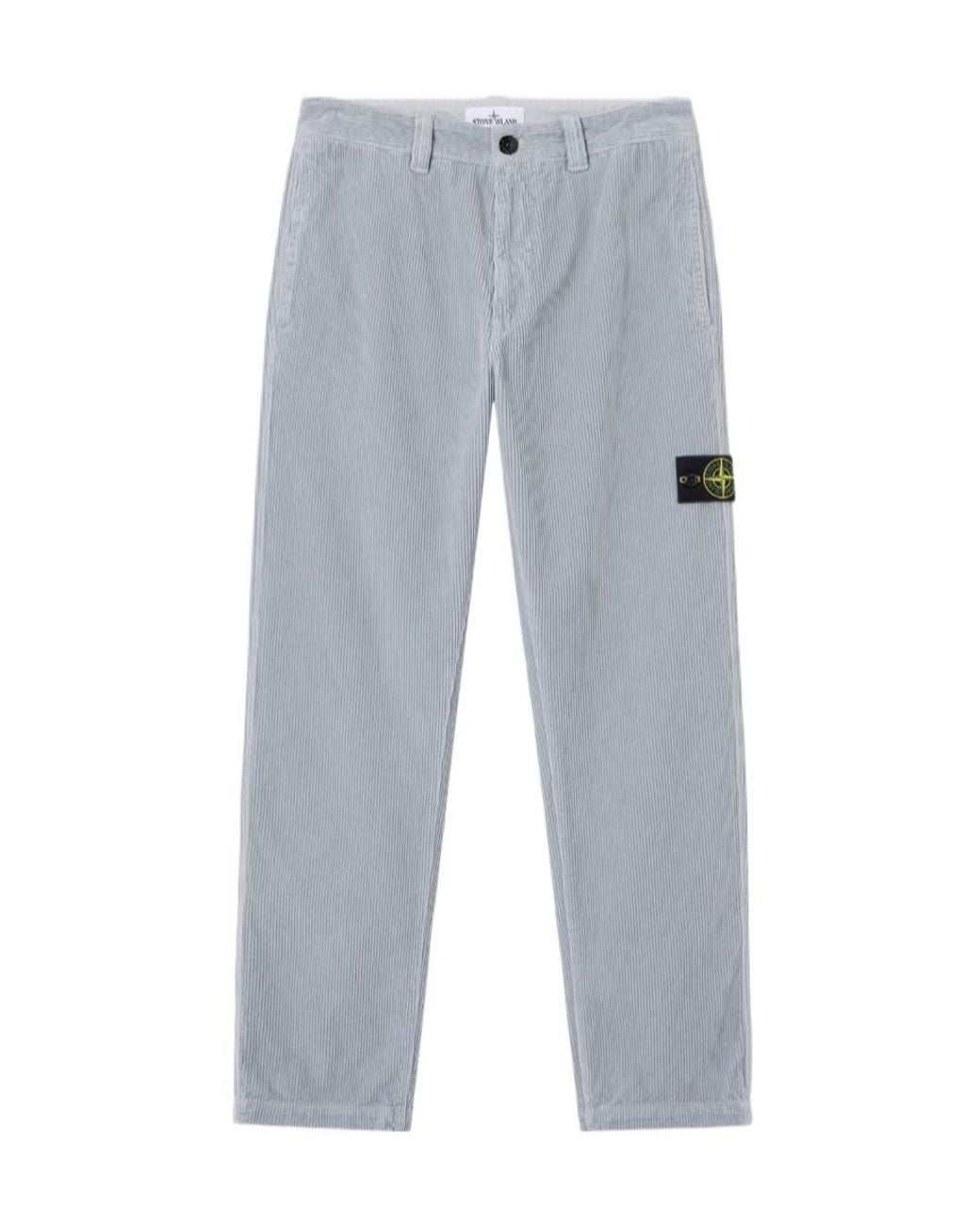 Stone Island Blue Regular-Fit Chino Trousers With Contrast Pocket for men