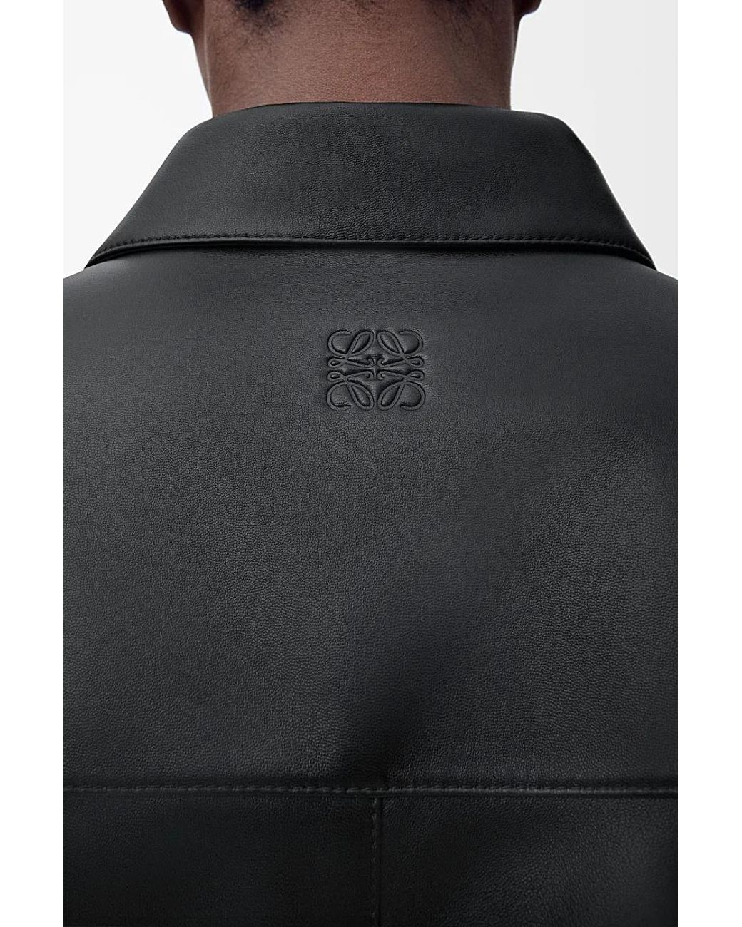 Loewe Black Anagram Logo Debossed Shirt for men