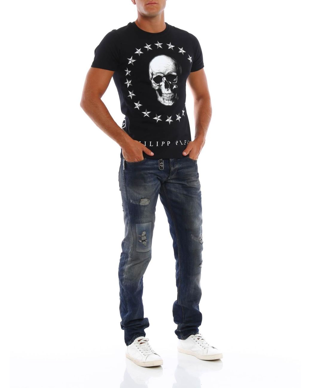 Philipp Plein Blue Logo T-Shirt for men