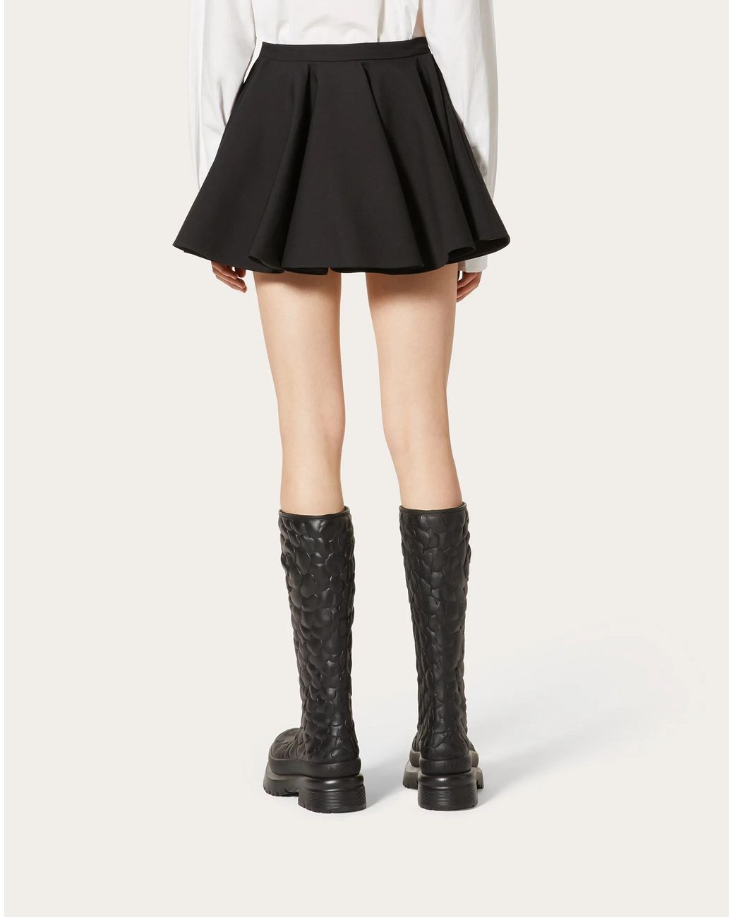Valentino Black Crepe Couture Skirt