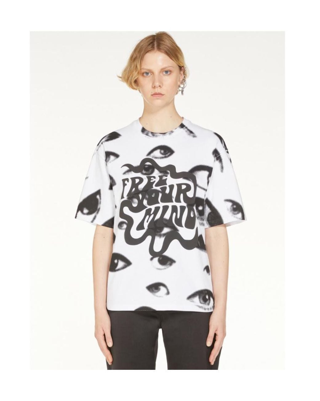 Sportmax White Print T-Shirt