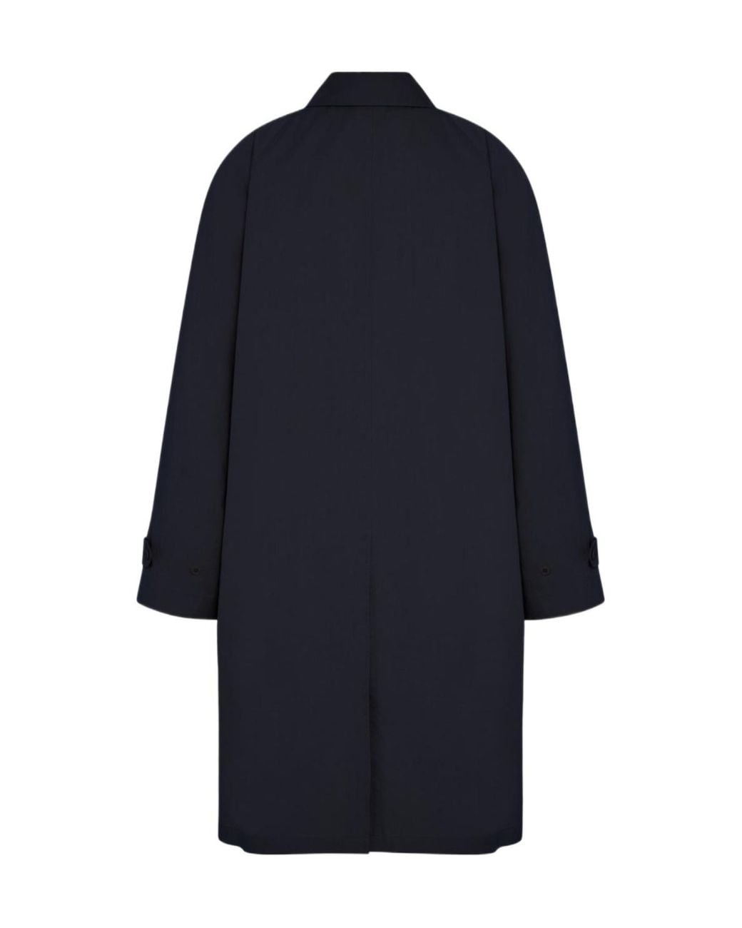 The Row Blue Single-Breasted Long Coat