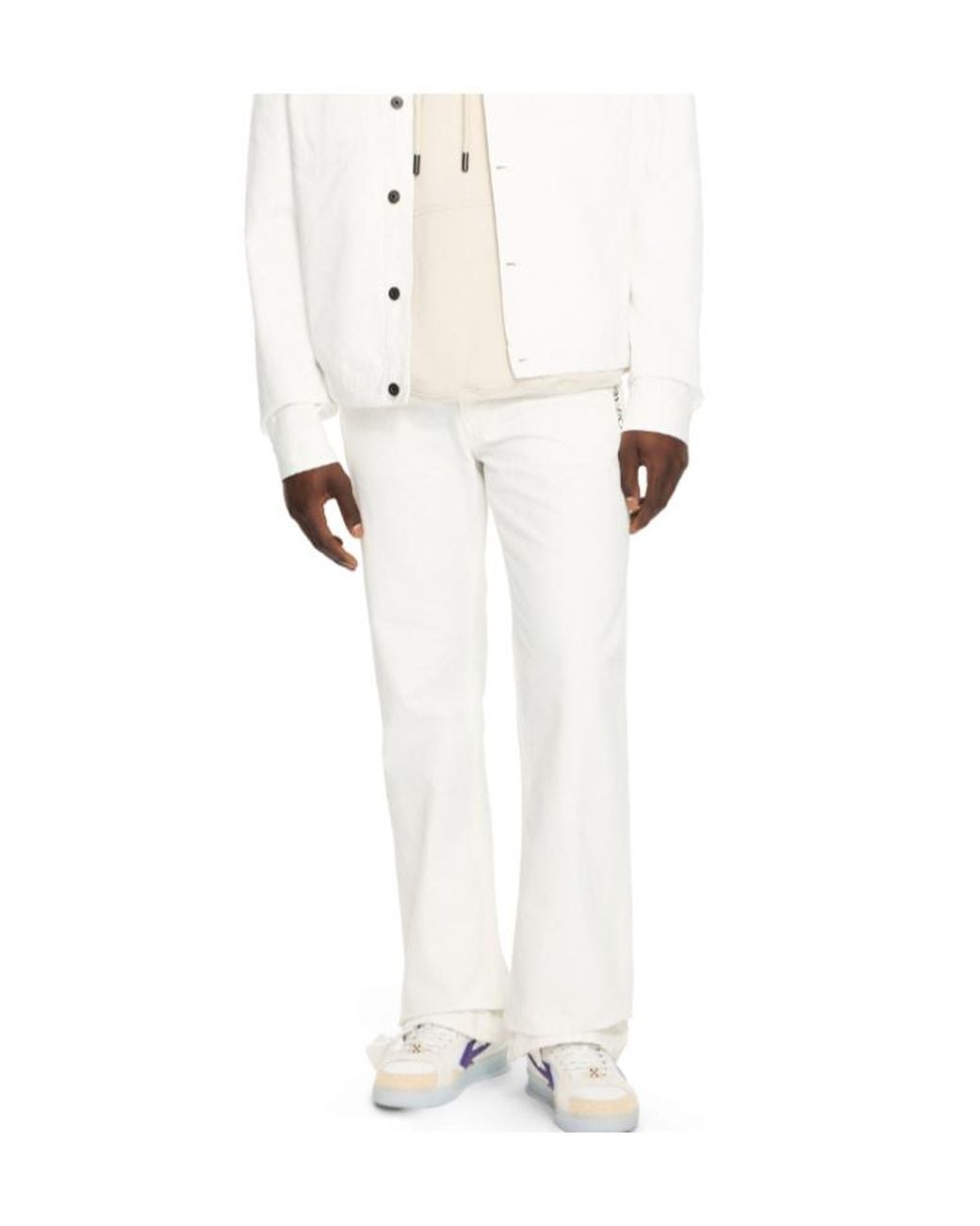 Off-White c/o Virgil Abloh White Half Arrow Slim Relaxed Trousers for men