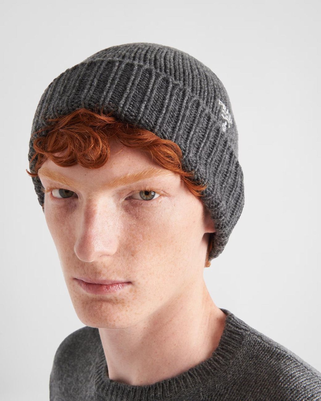 Prada Blue Cashmere Beanie for men