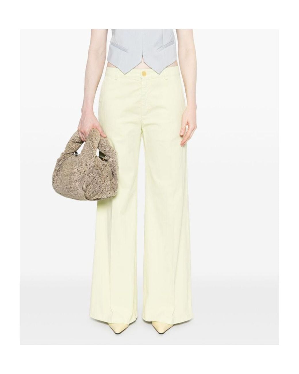 Forte_forte White Belt Loops Slacks