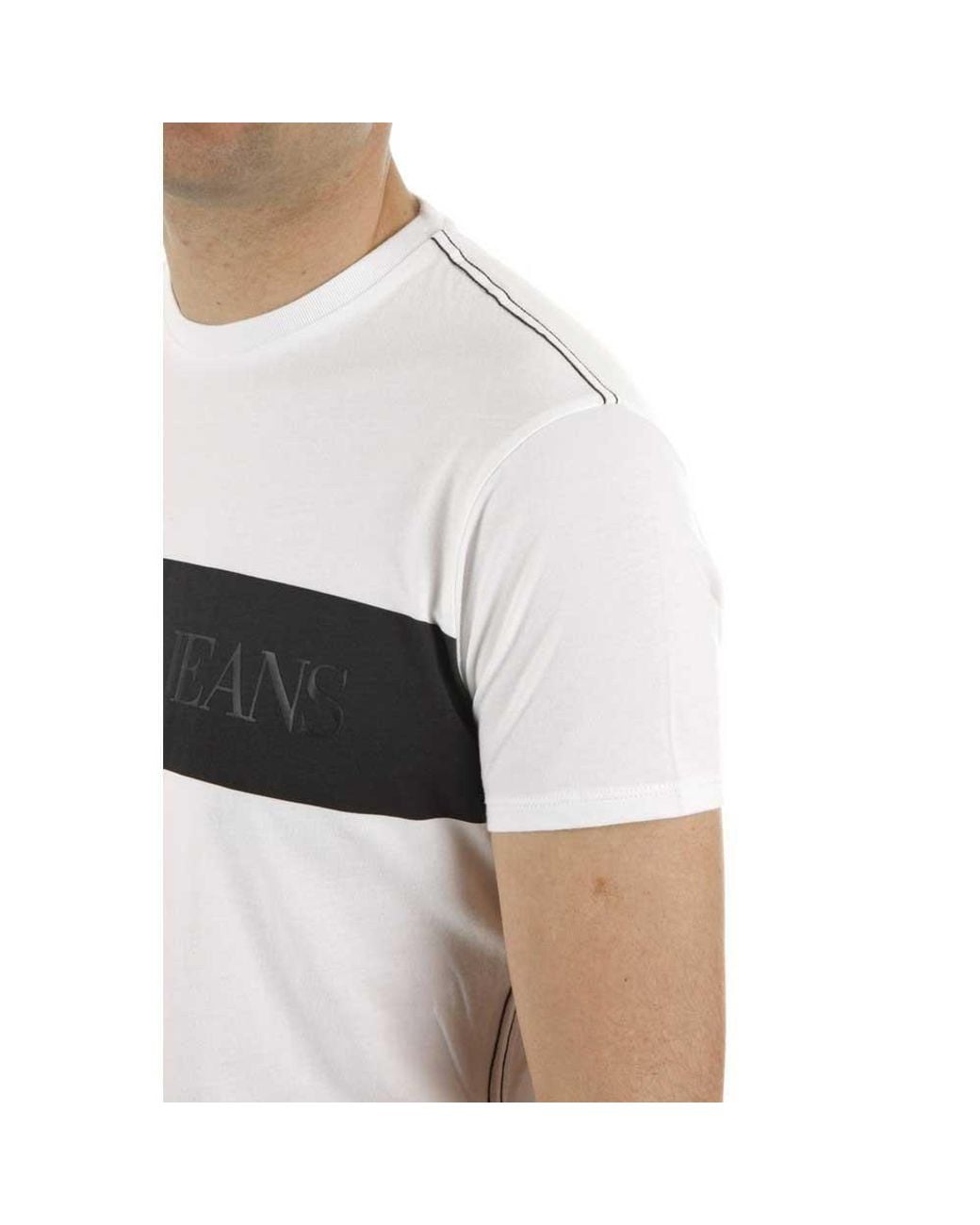 Armani Jeans White Logo Details T-Shirt for men