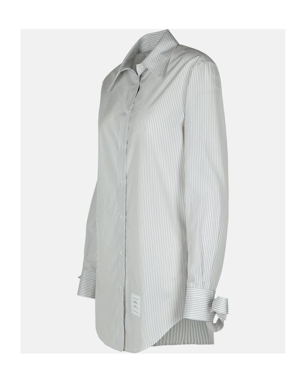 Thom Browne Gray Striped Shirt