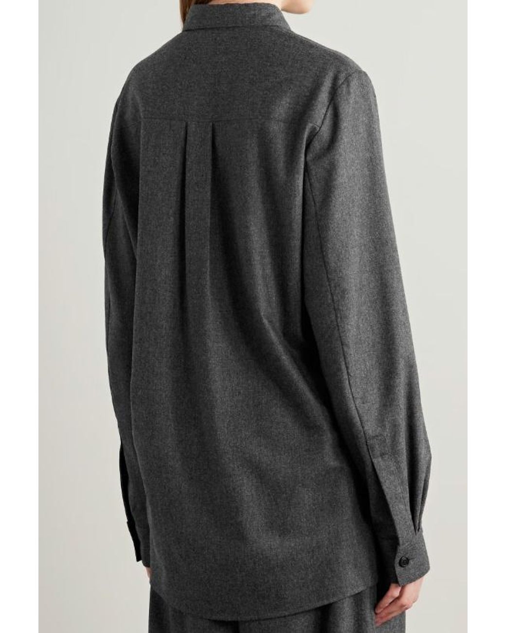 Khaite Blue Long-Sleeved Buttoned Shirt
