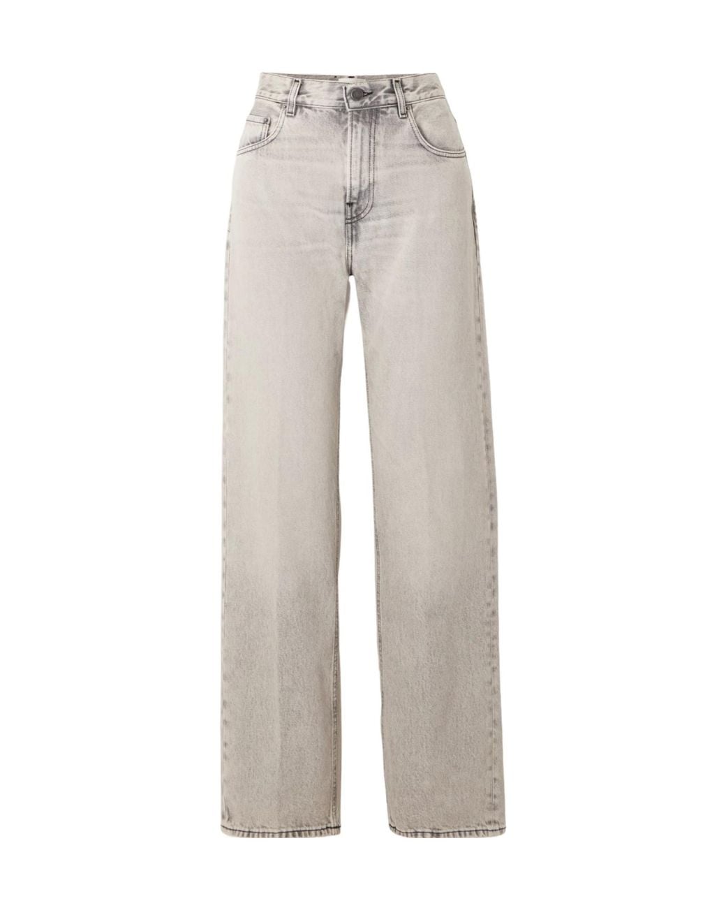 Haikure Gray Bonnie High-Rise Straight-Leg Jeans