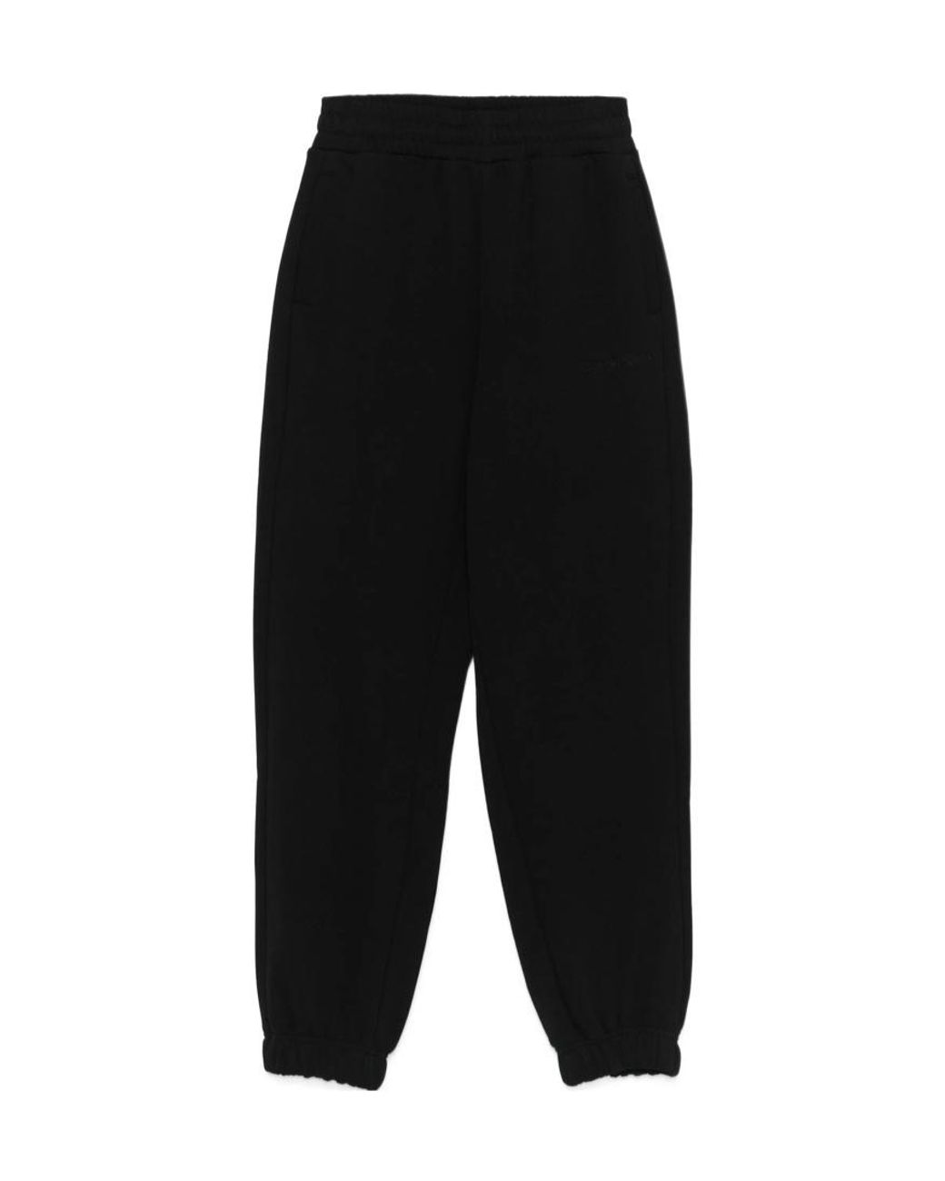 Calvin Klein Black Cotton Tapered Trousers
