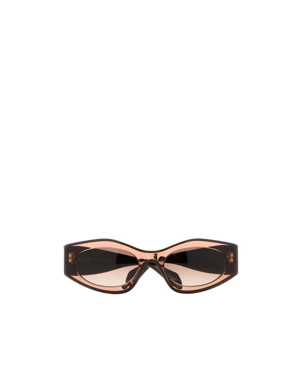 Alaïa White Geometric Sunglasses