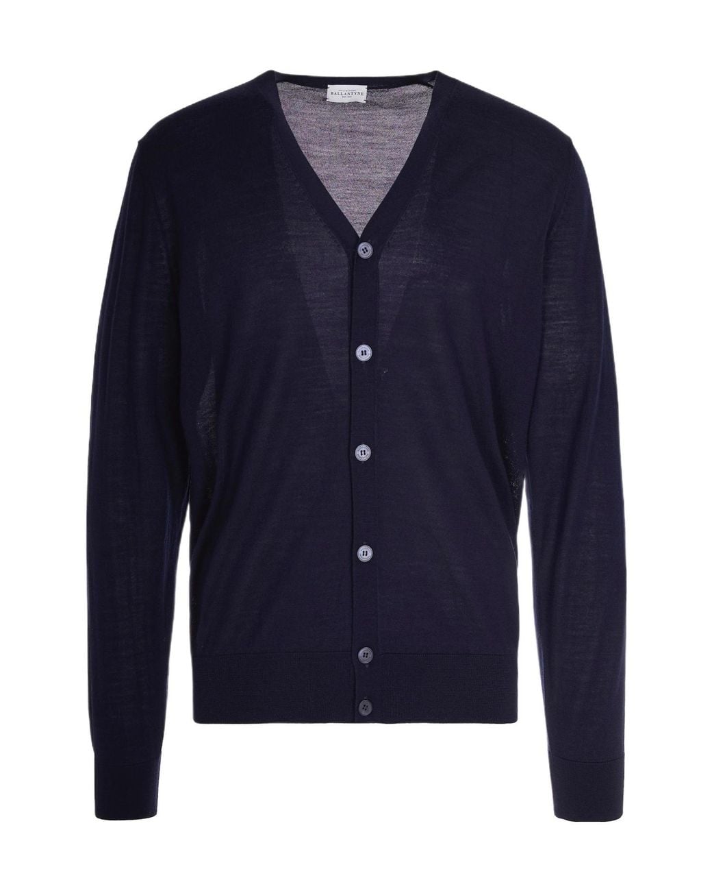 Ballantyne Blue Button-Fastening Wool Cardigan for men