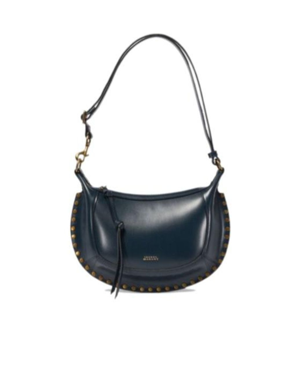 Isabel Marant Blue Oskan Stud Embellished Shoulder Bag