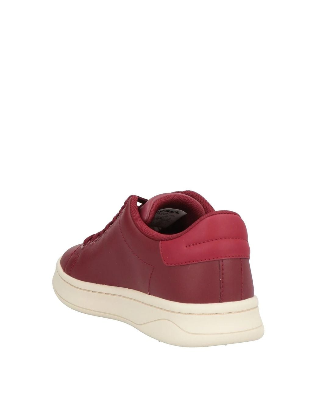 DIESEL Red Stylish Minimalist Leather Low-Top Shoes