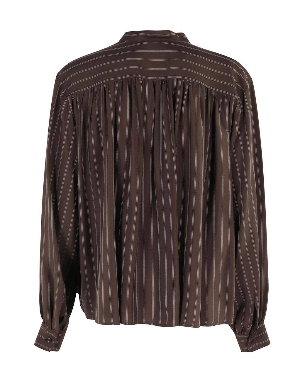 Semicouture Brown Striped Pattern Shirt