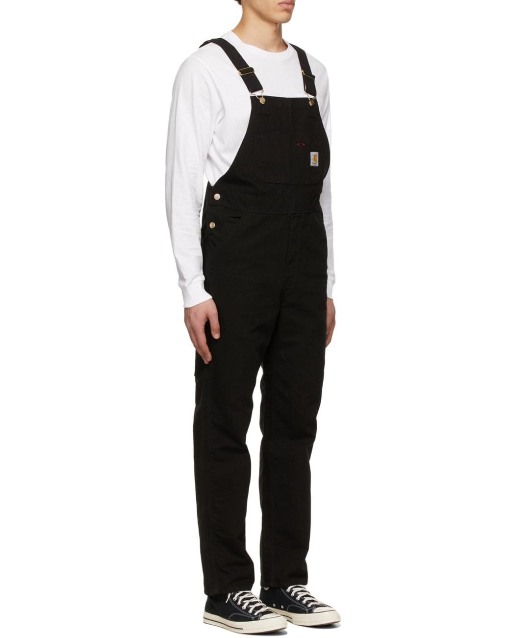 Carhartt Black Logo-Patch Overalls for men
