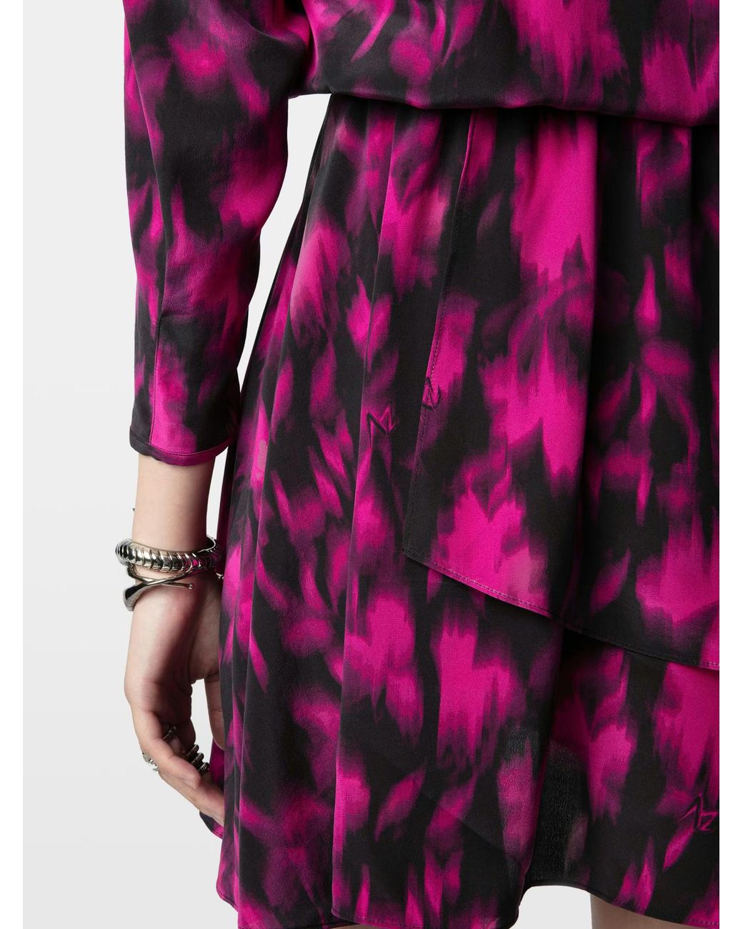 Zadig & Voltaire Purple Rogers Silk Mini Dress