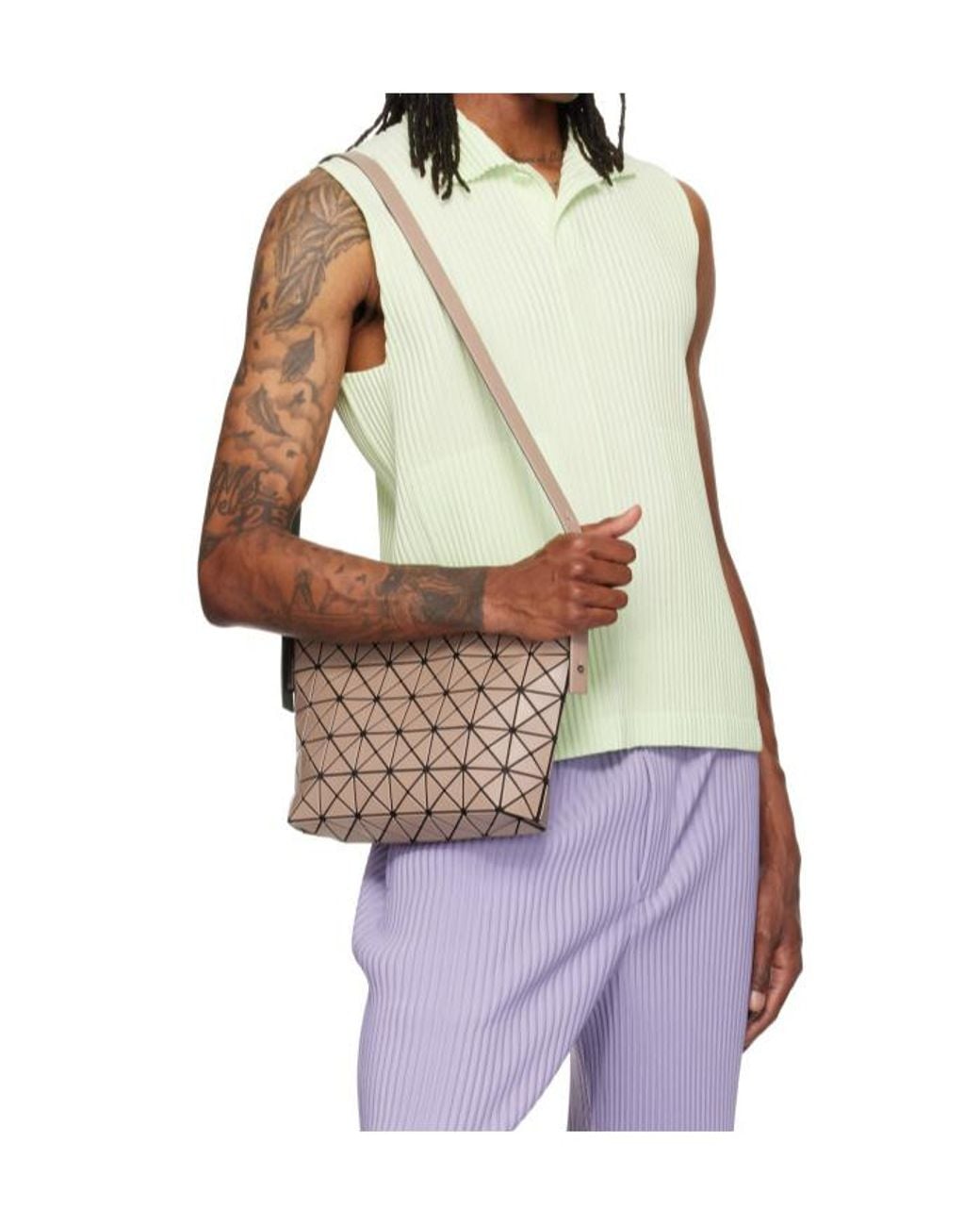 Issey Miyake Gray Musette Shoulder Bag