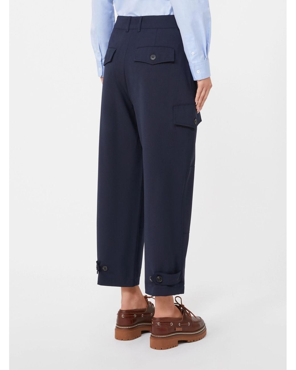 Weekend by Maxmara Blue Aprile Cropped Trousers
