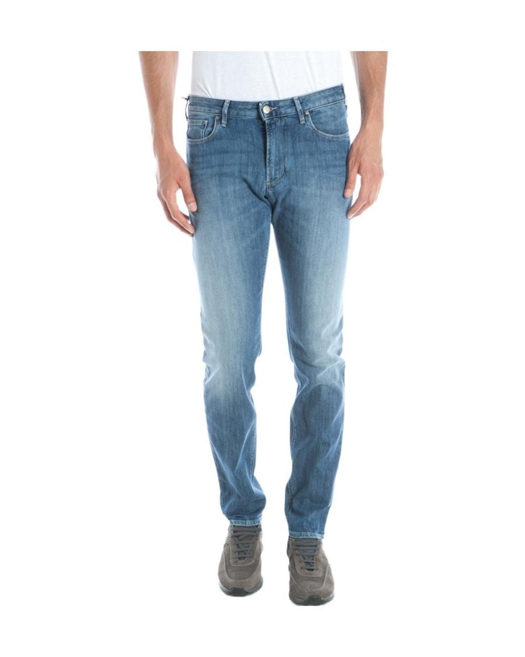 Armani Jeans Blue Logo Jeans for men