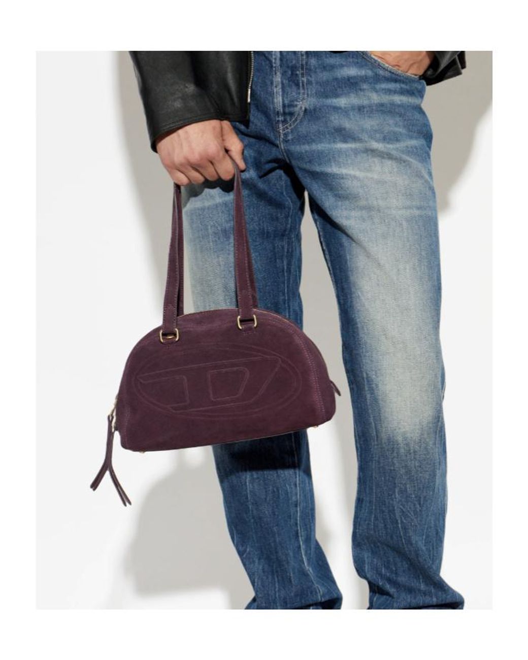 DIESEL Purple Oval D 1Dr Dome Shoulder Bag for men