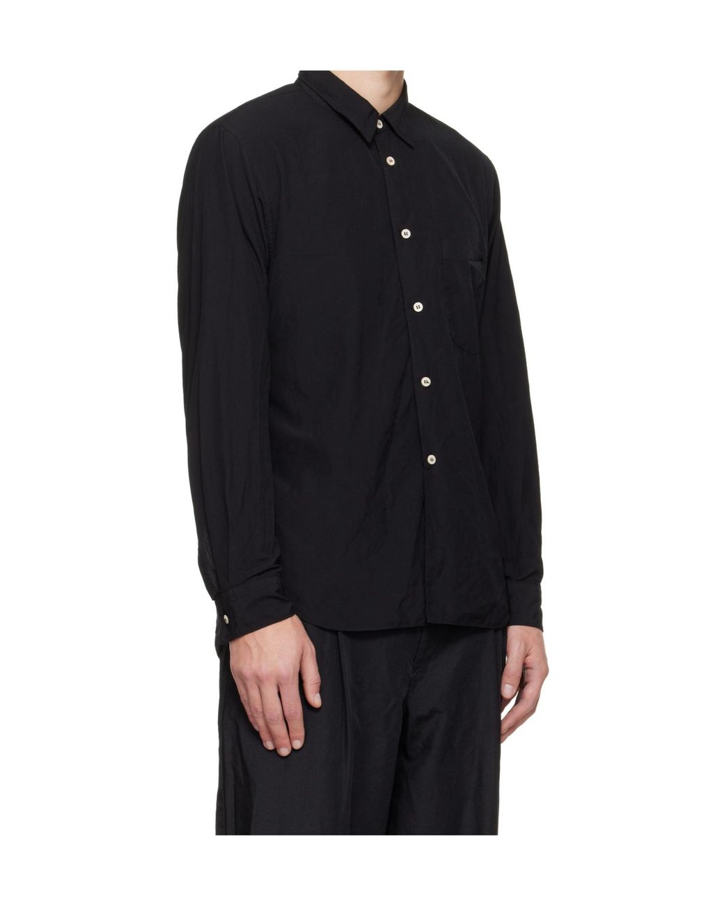 Comme des Garçons Blue Broad Thick Spun Garment Treated Shirt for men