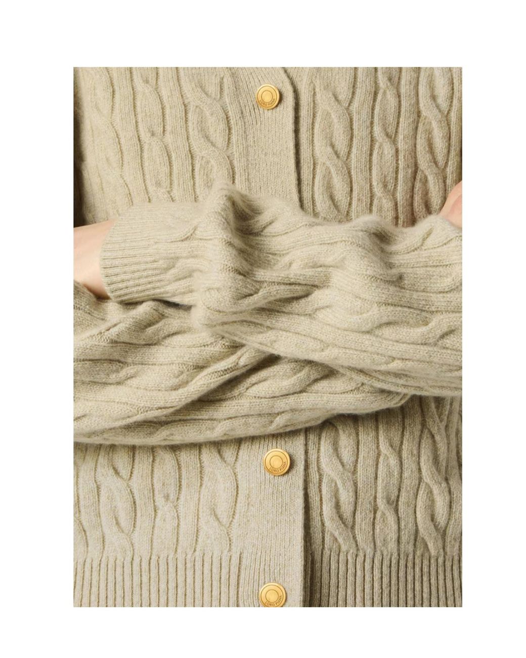 Loro Piana Natural Treccia Cardigan