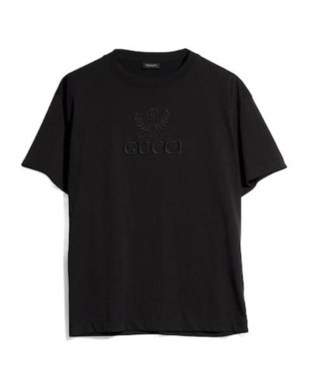 Gucci Black Embroidery Jersey T-Shirt for men