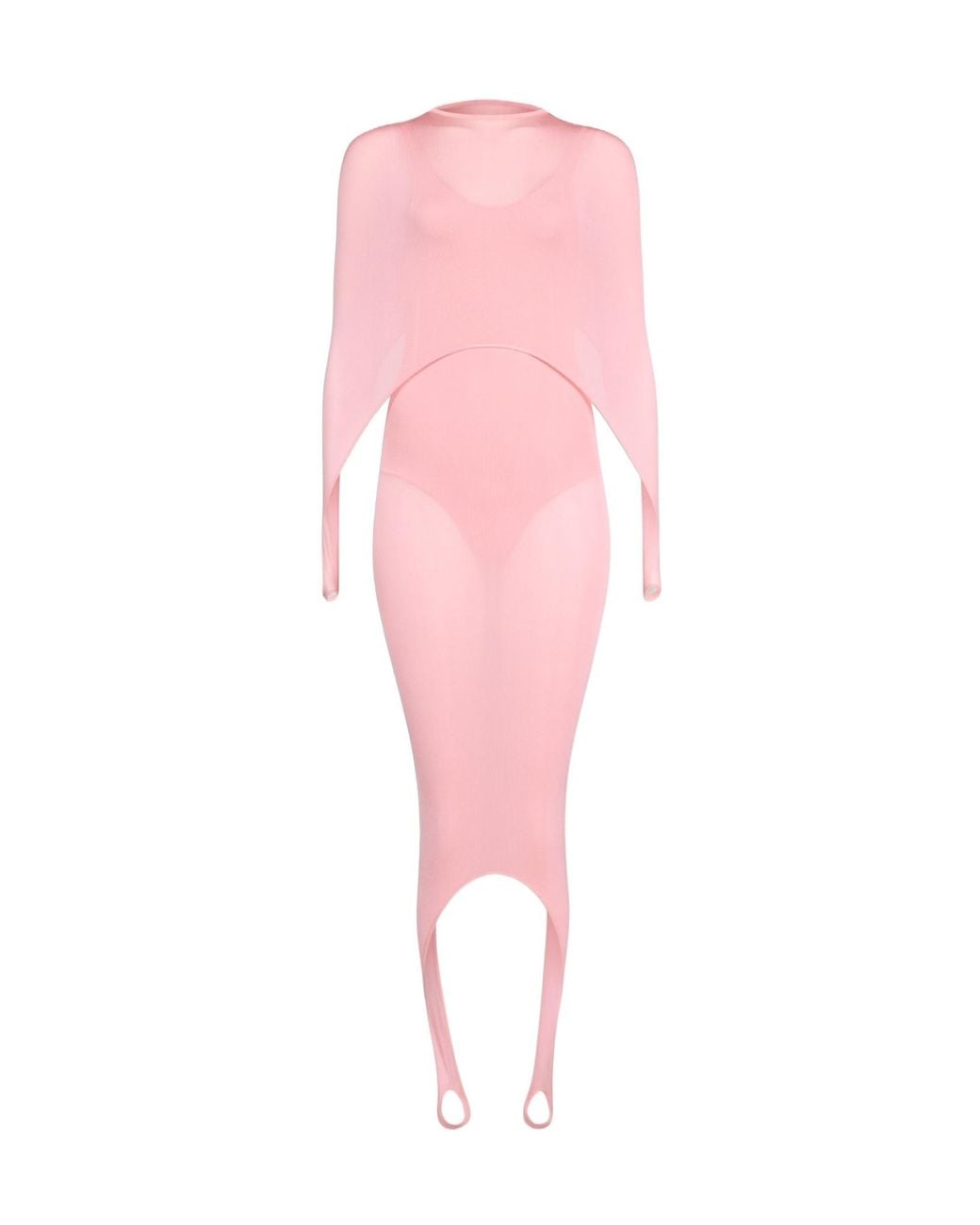 Alaïa Pink Tension Draped Midi Dress