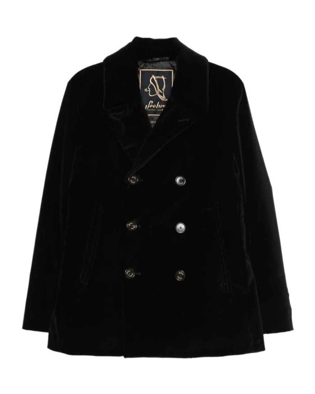 Sealup Black Double-Breasted Coat for men