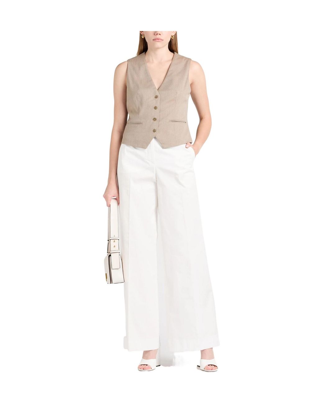 Dolce & Gabbana White Loose-Fitting Trousers