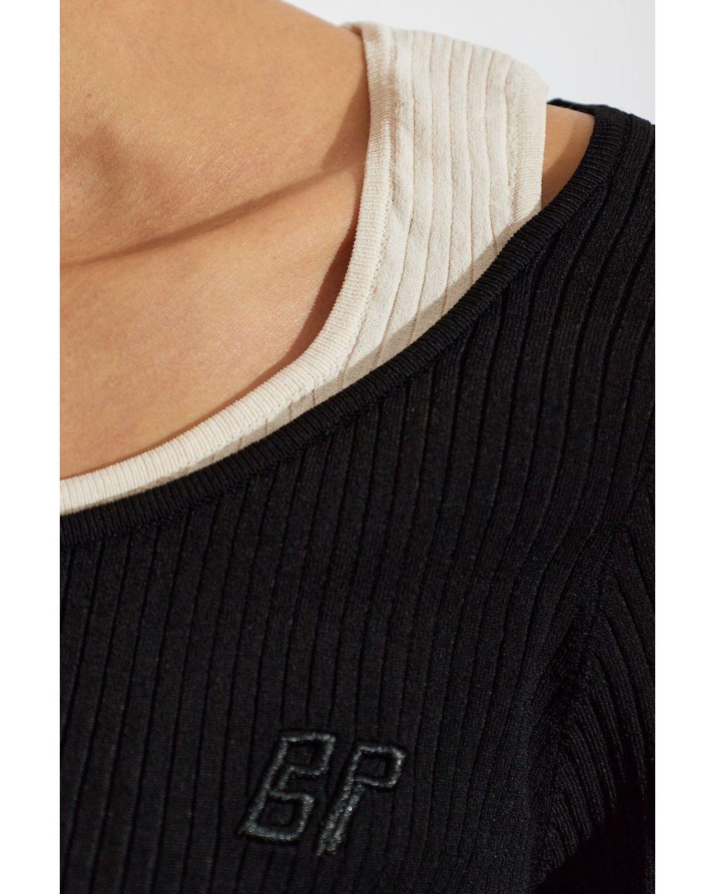 Baum und Pferdgarten Black Clary Layered Knitted Top