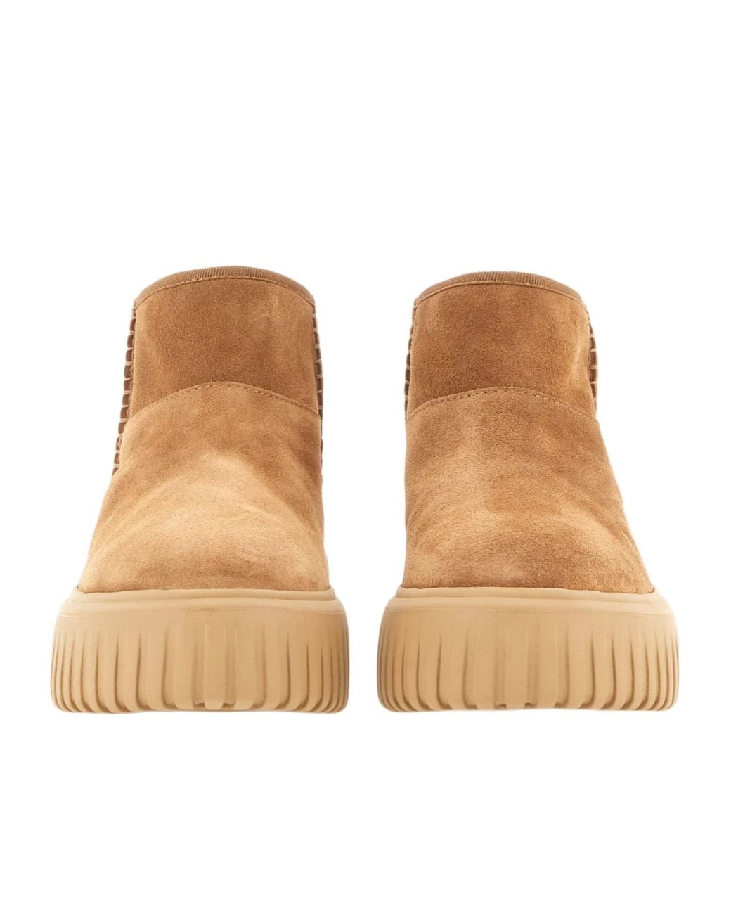 Hogan Brown Round Toe Ankle Boots