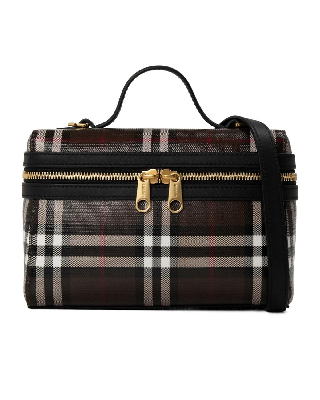 Burberry Black Burb Vanity Case Top Handle Bag