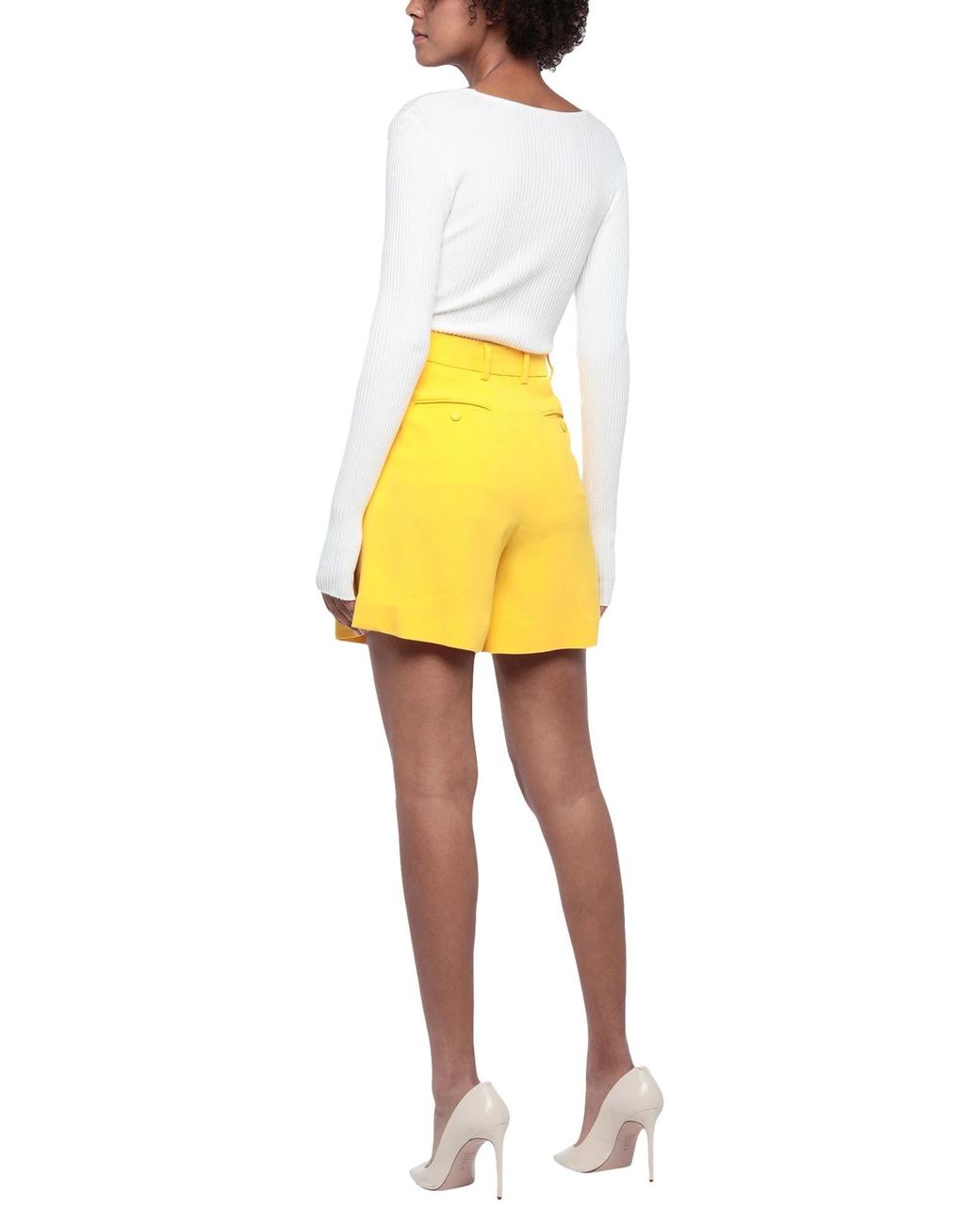 Dolce & Gabbana Yellow Solid Color Shorts