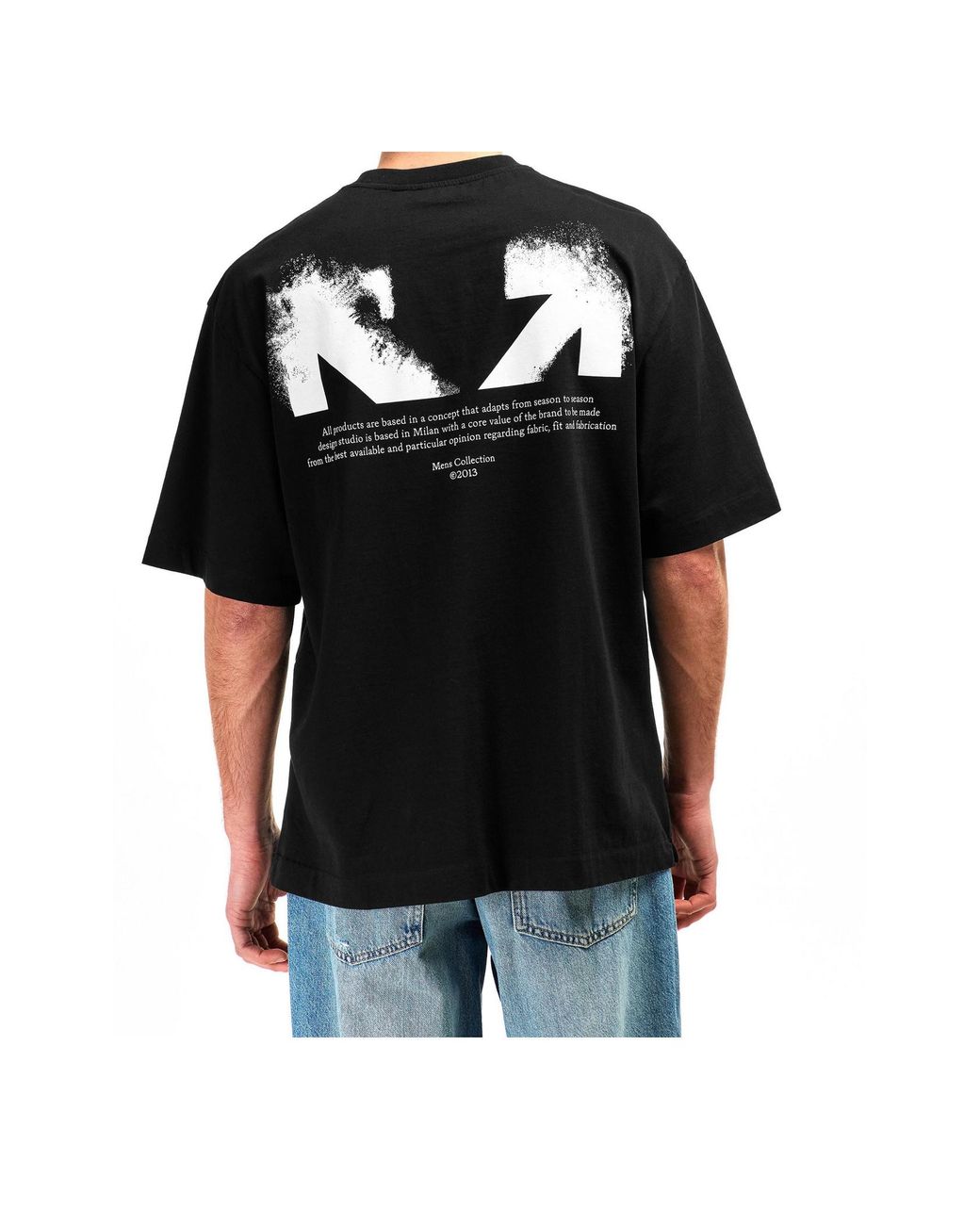 Off-White c/o Virgil Abloh Black Off Half Arrow Oversized T-Shirt for men