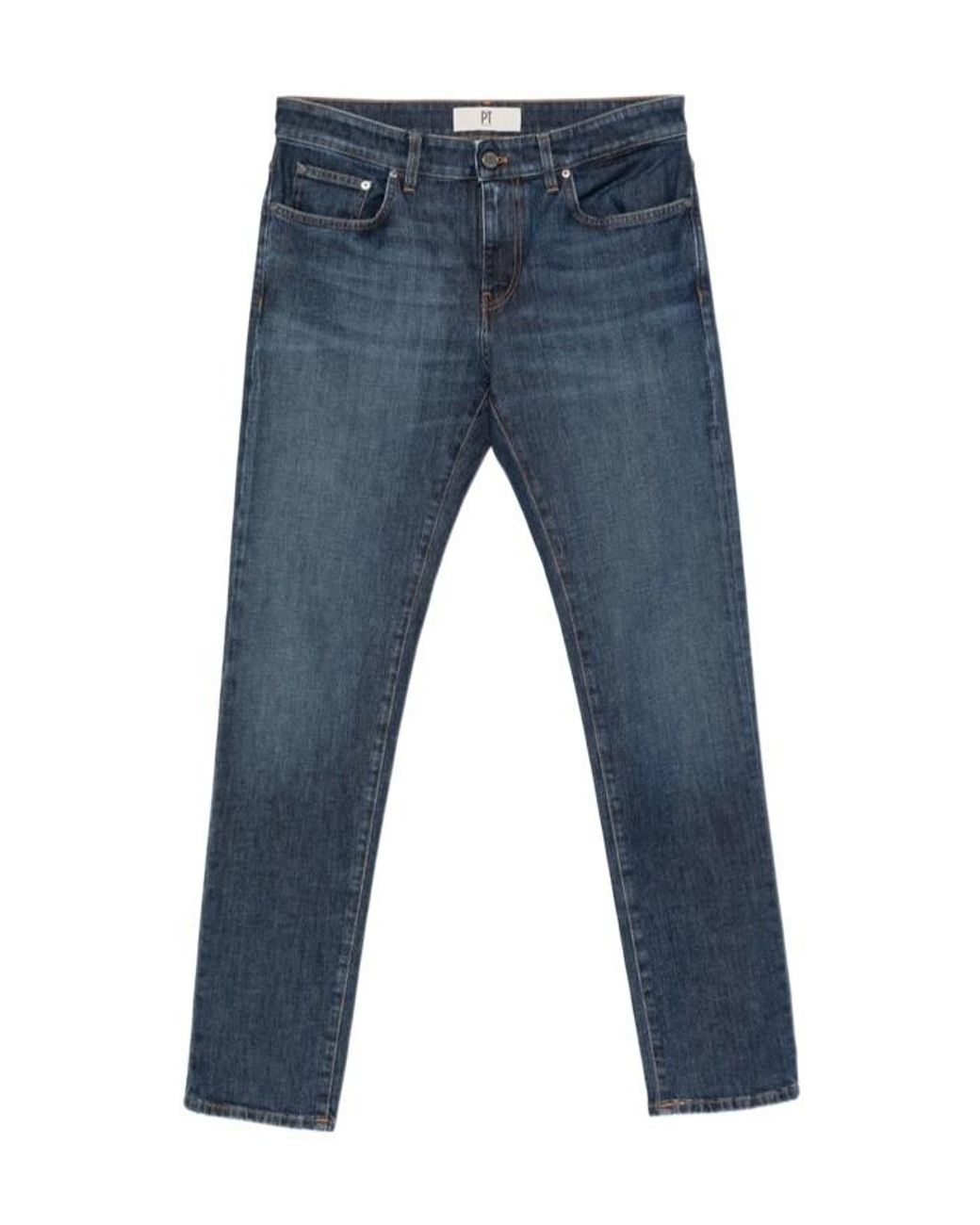 PT01 Blue Belt Loop Jeans for men