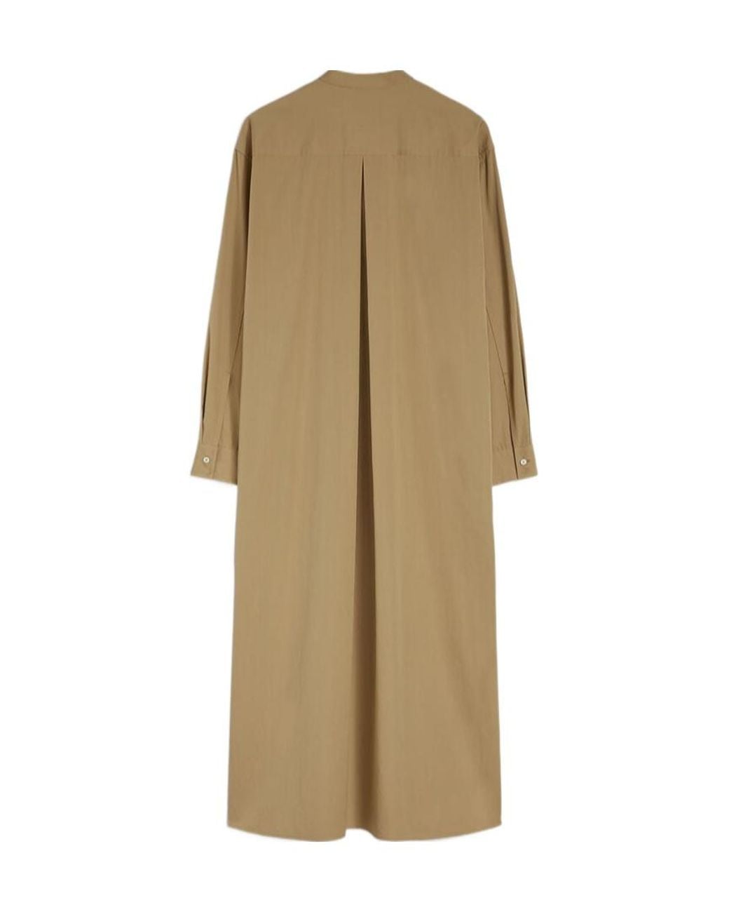 Jil Sander Natural Long-Sleeved Poplin Shirt Dress