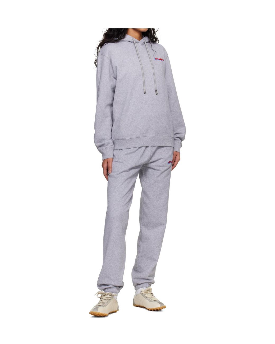 Off-White c/o Virgil Abloh Gray Shadow Logo Cuffed Joggers