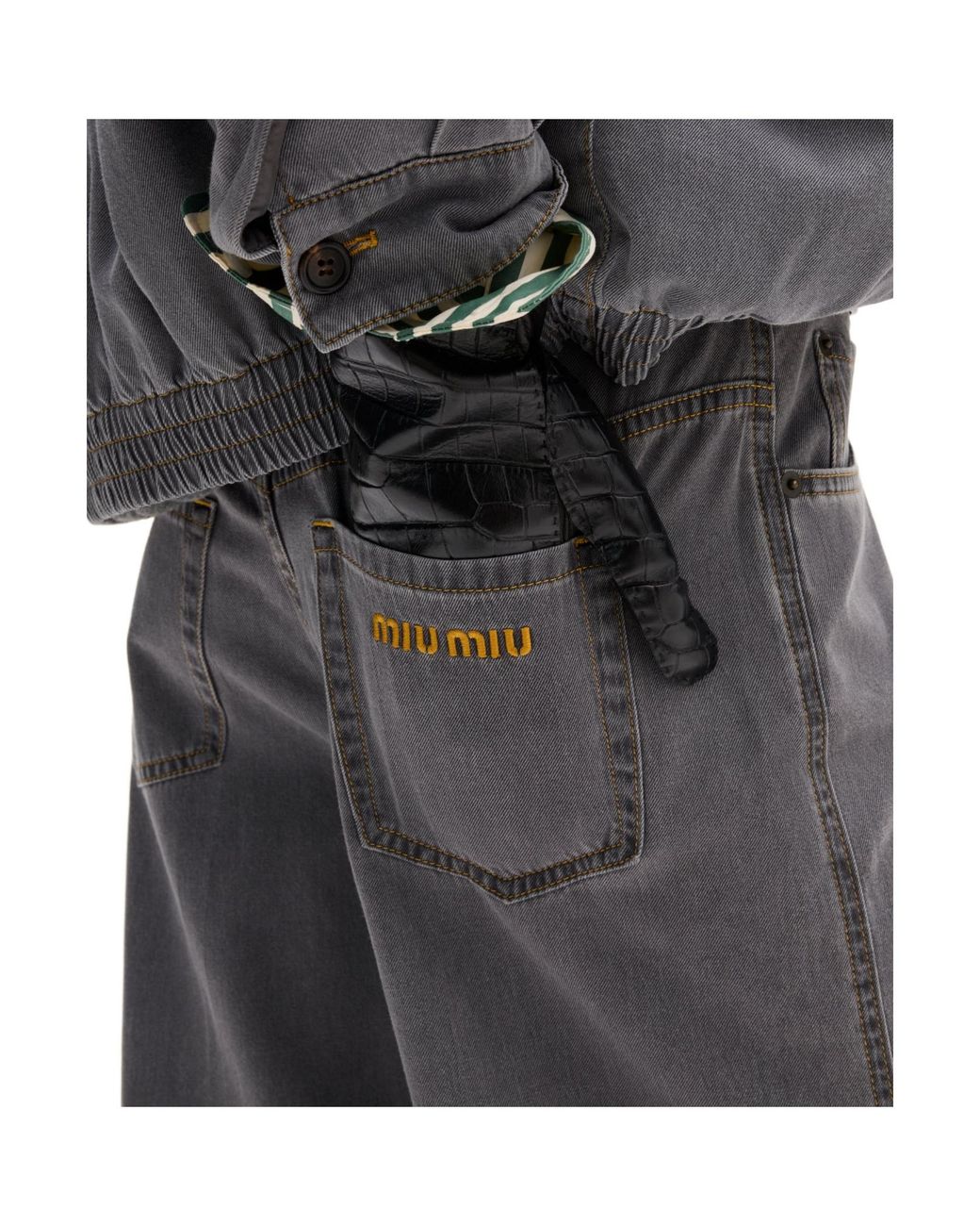 Miu Miu Gray Chambray Jeans