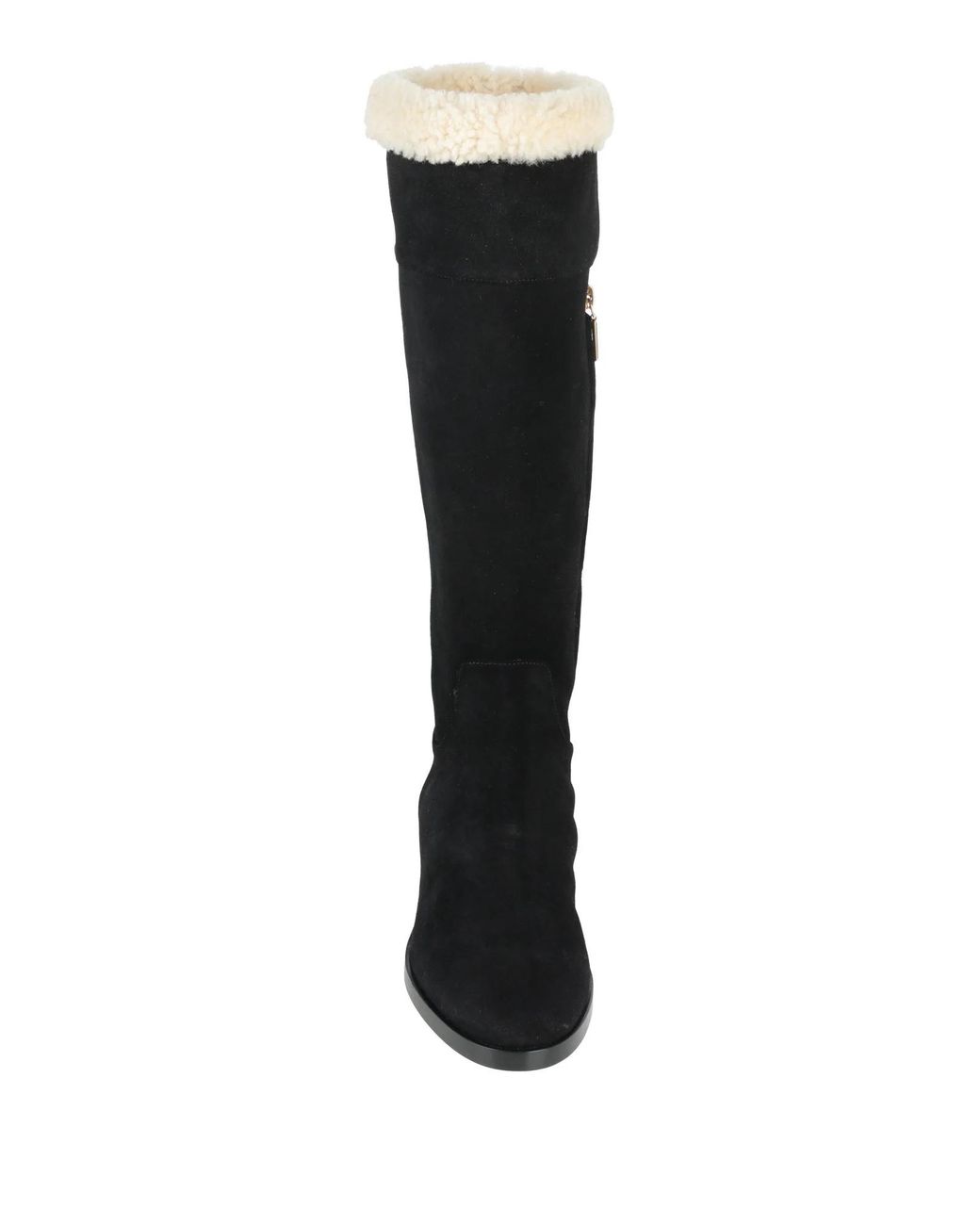 Dolce & Gabbana Black Two-Tone Leather Platform Boots