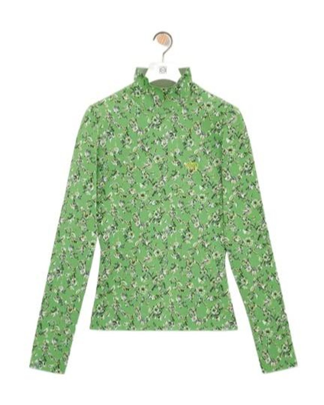 Loewe Green Cosima Von Bonin Floral Jersey Top