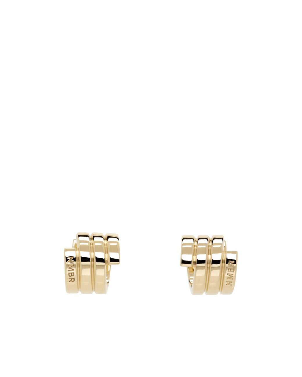 NUMBERING Metallic Boop Earrings for men