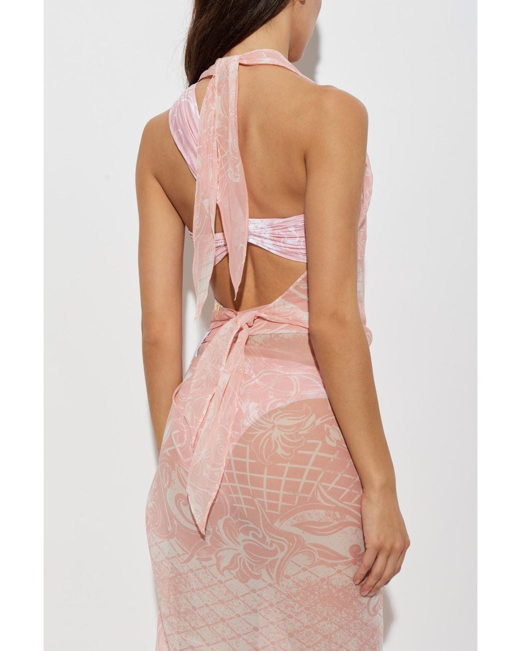 Balmain Pink Tie-Front Top