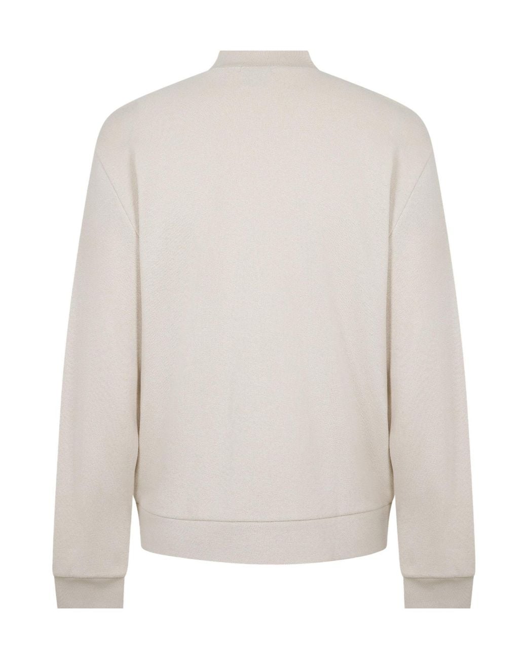 Boss White Baseballcollar Zipup Jacket for men