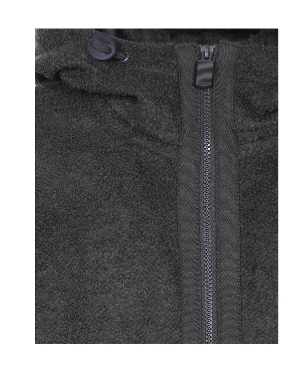 Aspesi Black Zip-Up Hooded Jacket for men